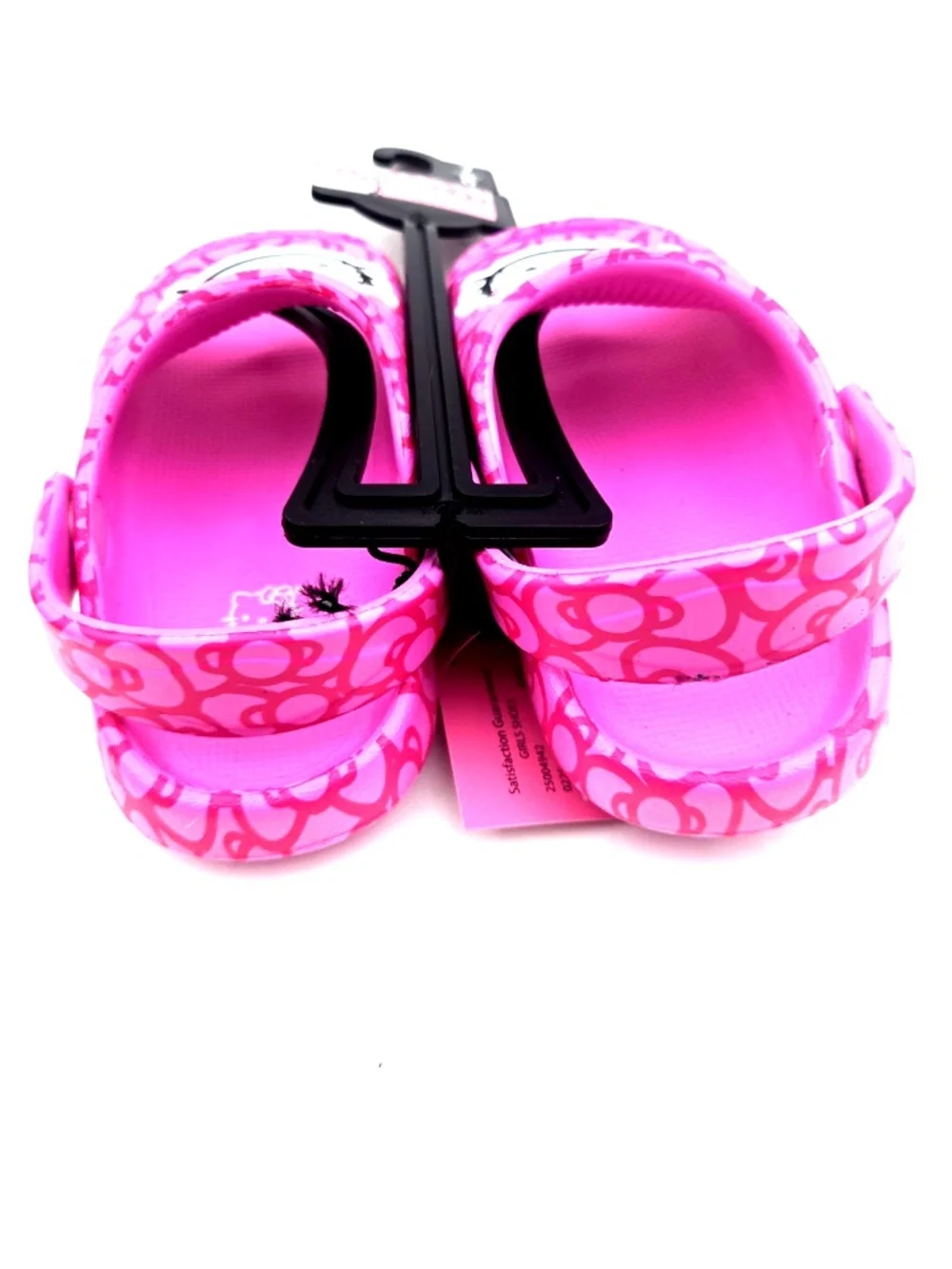 Hello Kitty Baby Sandals Size 7/8 Girls Pink Slide Shoes Slip On Rubber Footwear